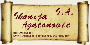 Ikonija Agatonović vizit kartica